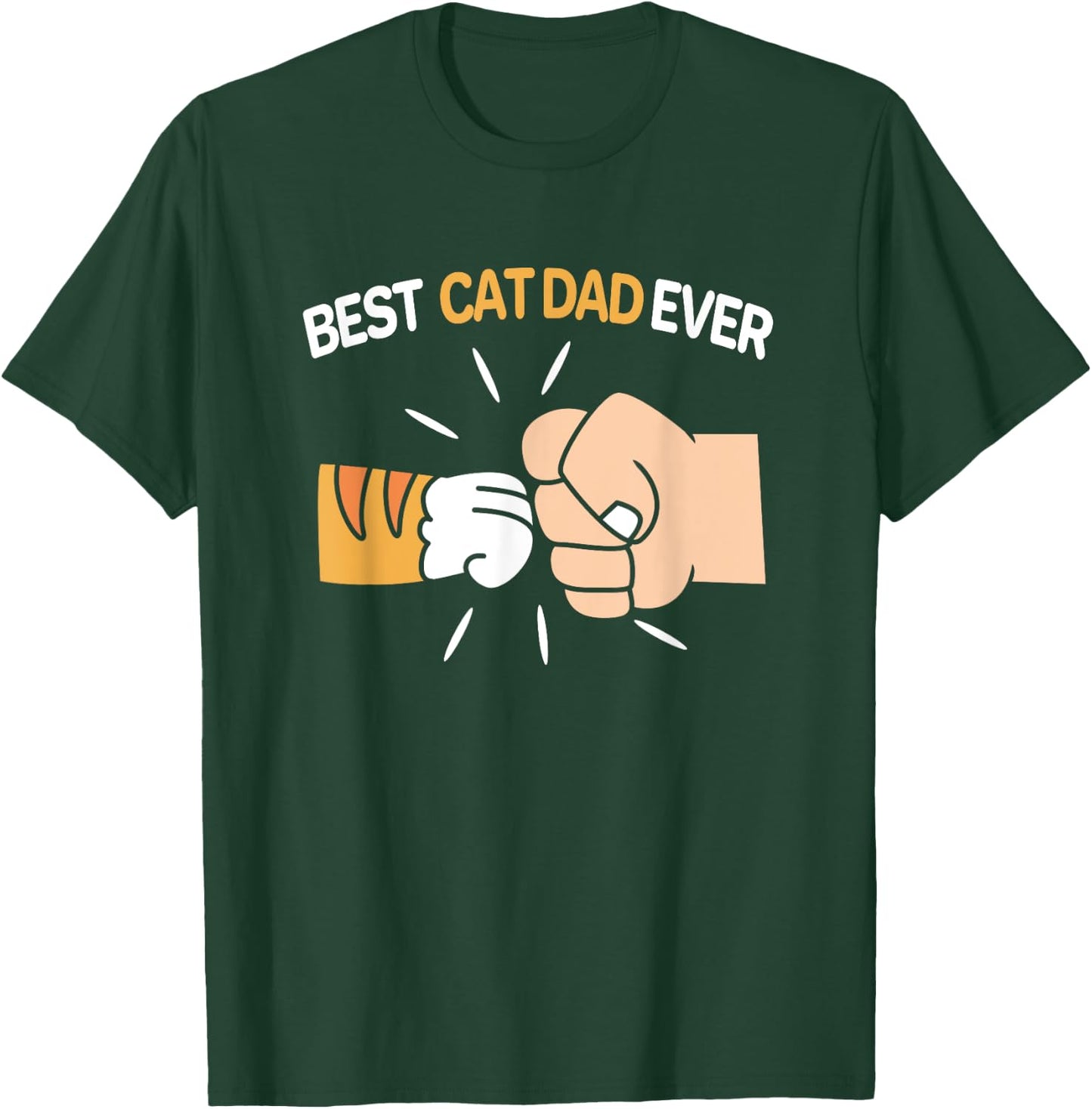 Best Cat Dad Ever Father Day Orange Tabby Dad Women Kids T-Shirt - T-Shirt | Forest