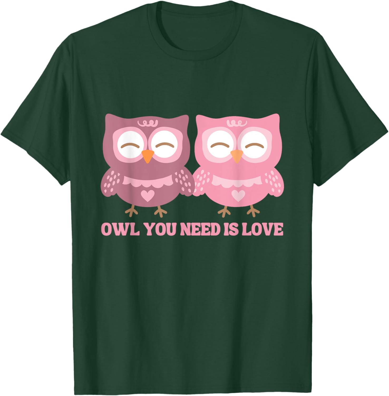 Valentines Day Owl You Need Is Love | Cute Valentine Kids T-Shirt - T-Shirt | Forest