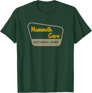 Mammoth Cave National Park Retro Two-Tone Sign T-Shirt - T-Shirt | Forest
