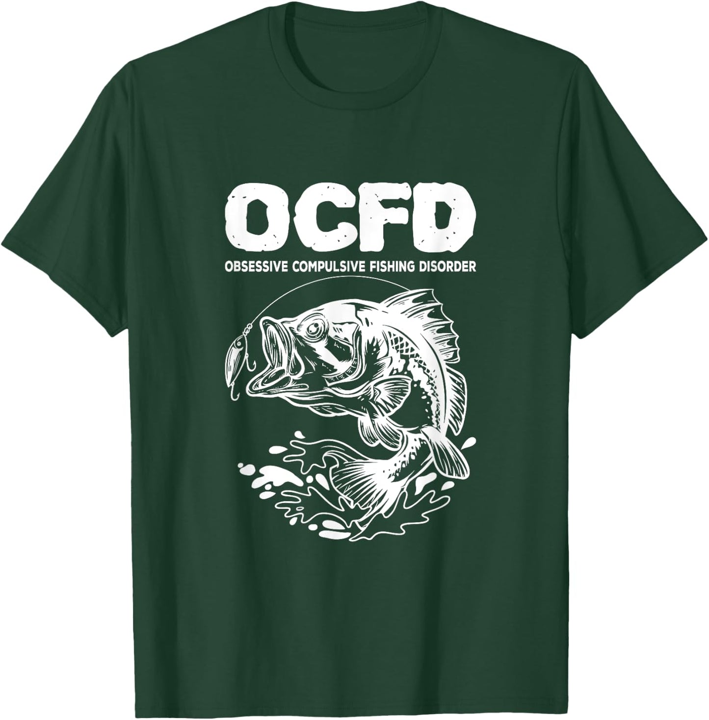 OCFD Obsessive Compulsive Fishing Disorder Fishing Carp T-Shirt - T-Shirt | Forest