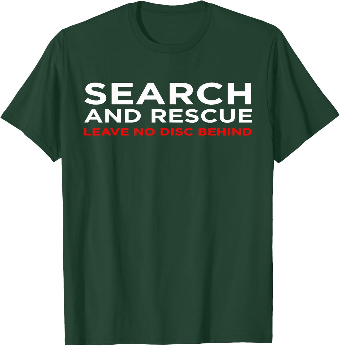 Funny Disc Golf | Retro Frisbee | Search & Rescue T-Shirt - T-Shirt | Forest