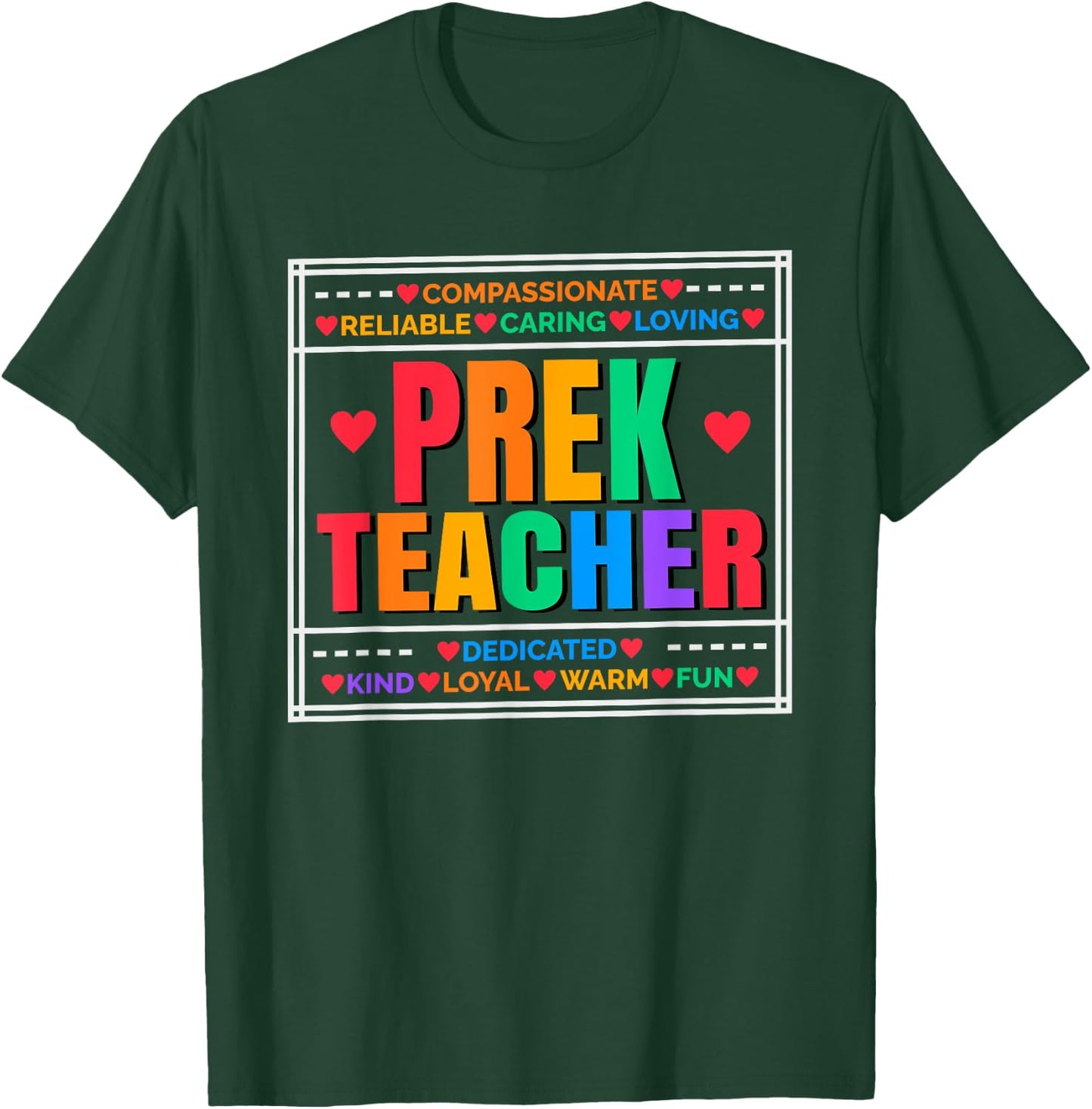 Prek Teacher and Pre Kindergarten Teacher Men Women T-Shirt - T-Shirt | Forest