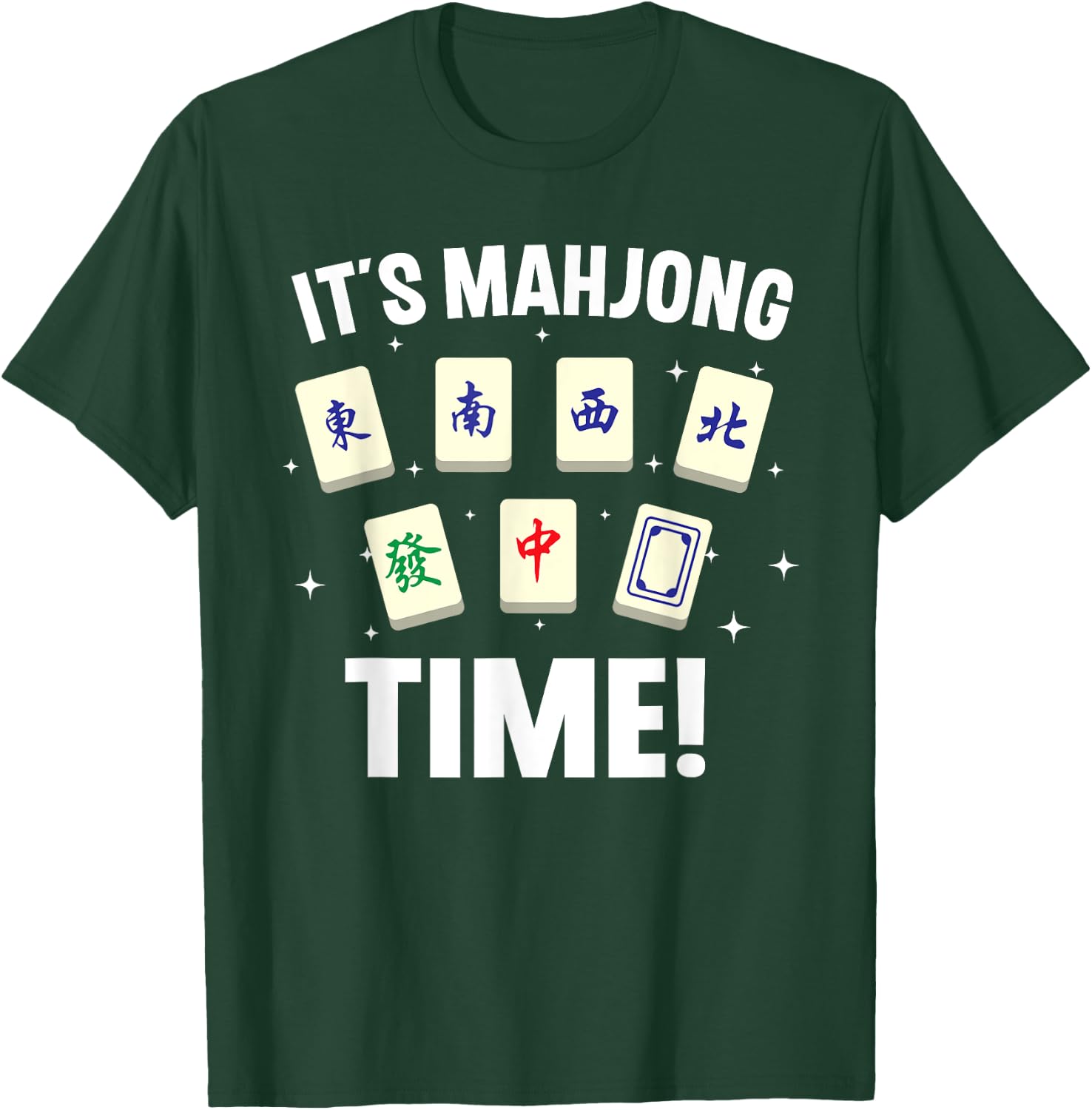Funny Mahjong Design Women Mahjong Game Player Lover T-Shirt - T-Shirt | Forest