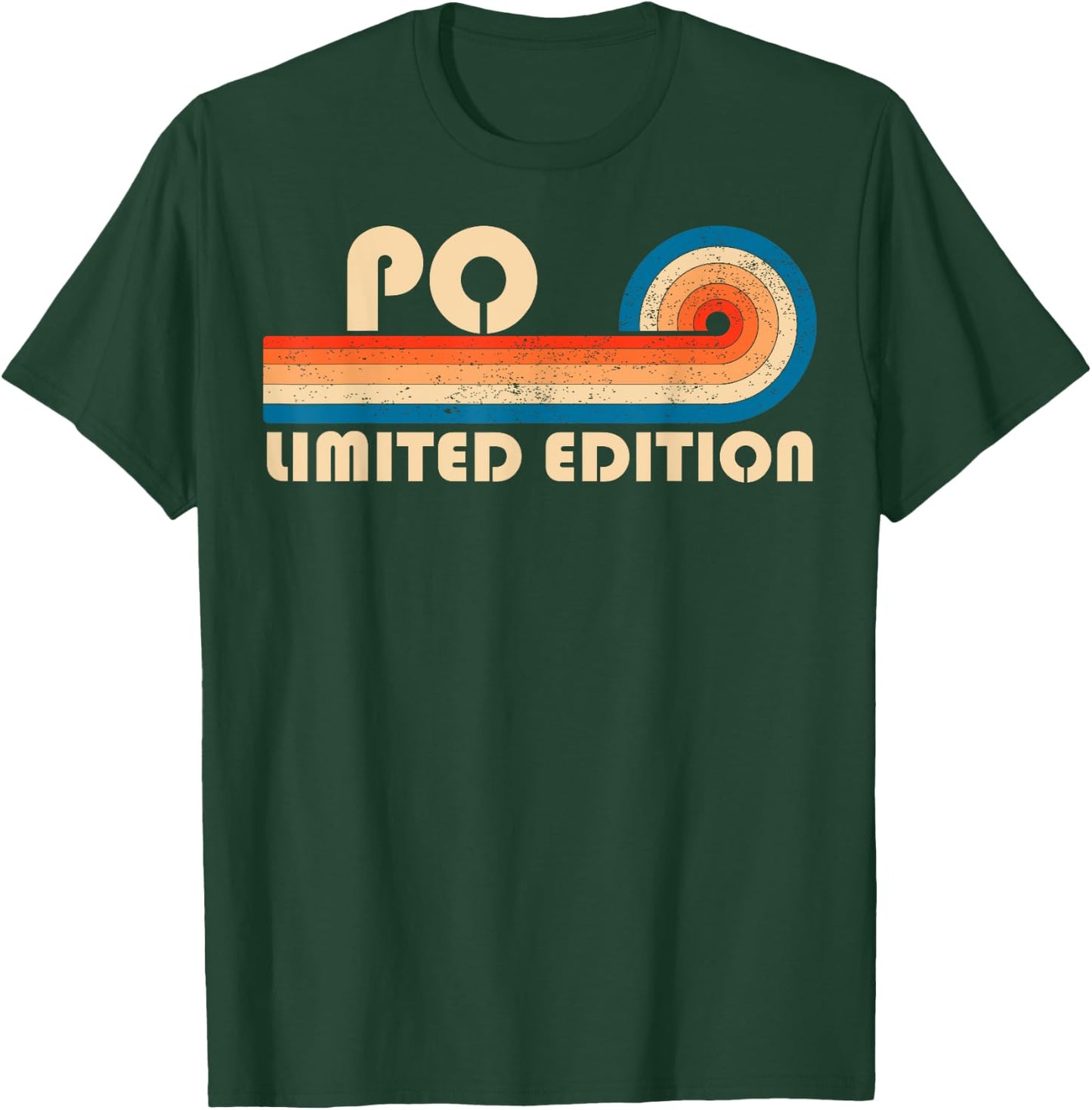 PO Surname Retro Vintage 80s 90s Birthday Reunion T-Shirt - T-Shirt | Forest