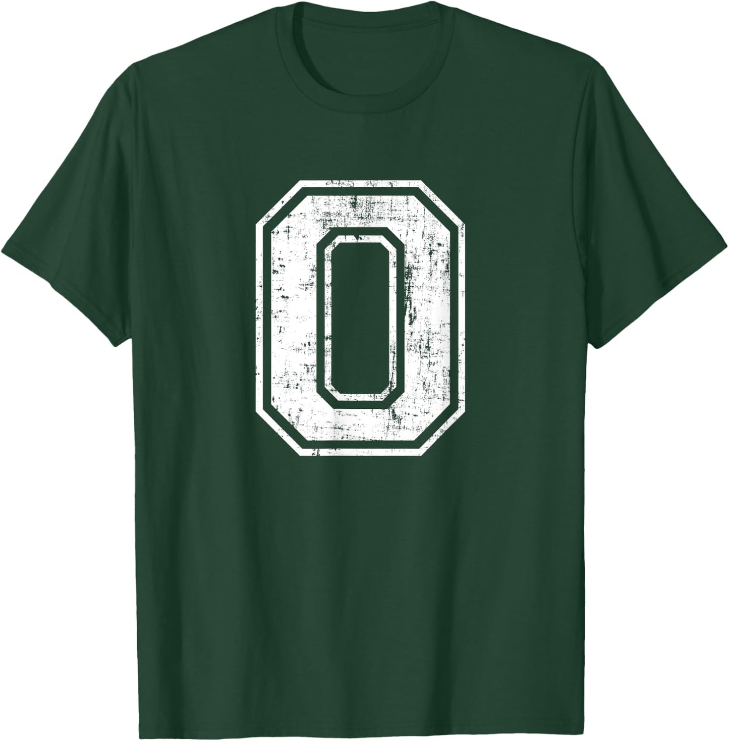 Letter O Uppercase Alphabet Initial School College Varsity T-Shirt - T-Shirt | Forest