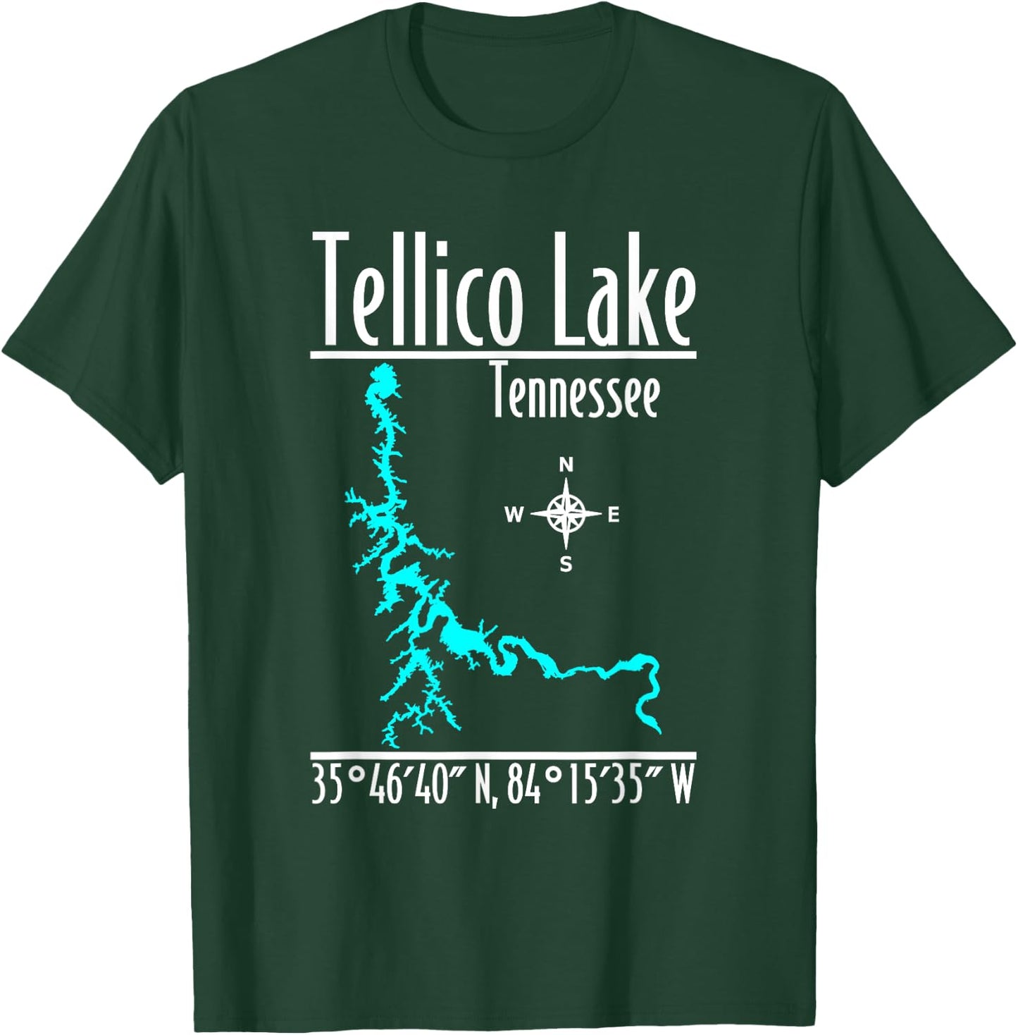 Modern Tellico Lake, Tennessee T-Shirt - T-Shirt | Forest