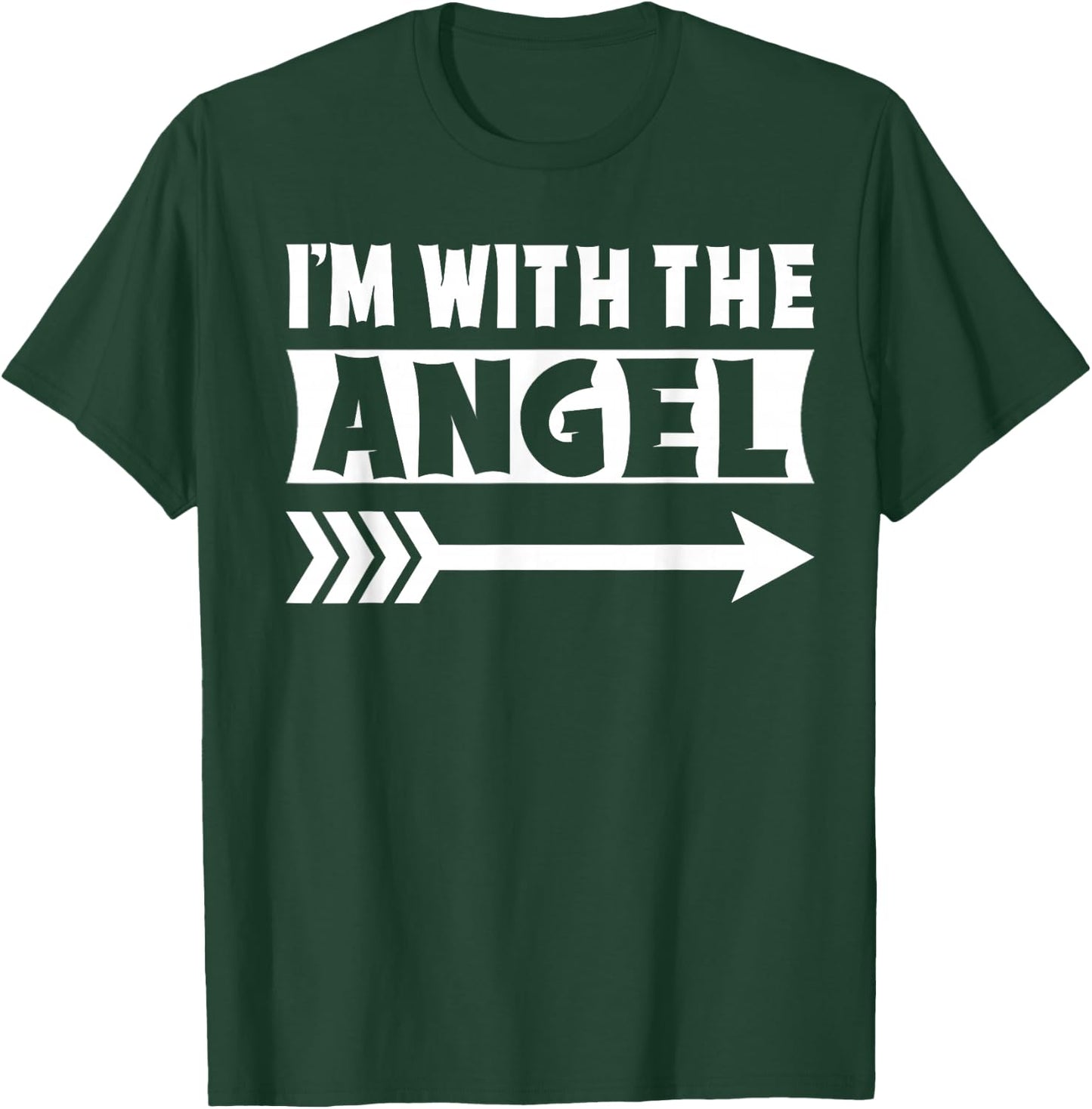 I'm With The Angel Halloween Costume Angel Halloween T-Shirt - T-Shirt | Forest