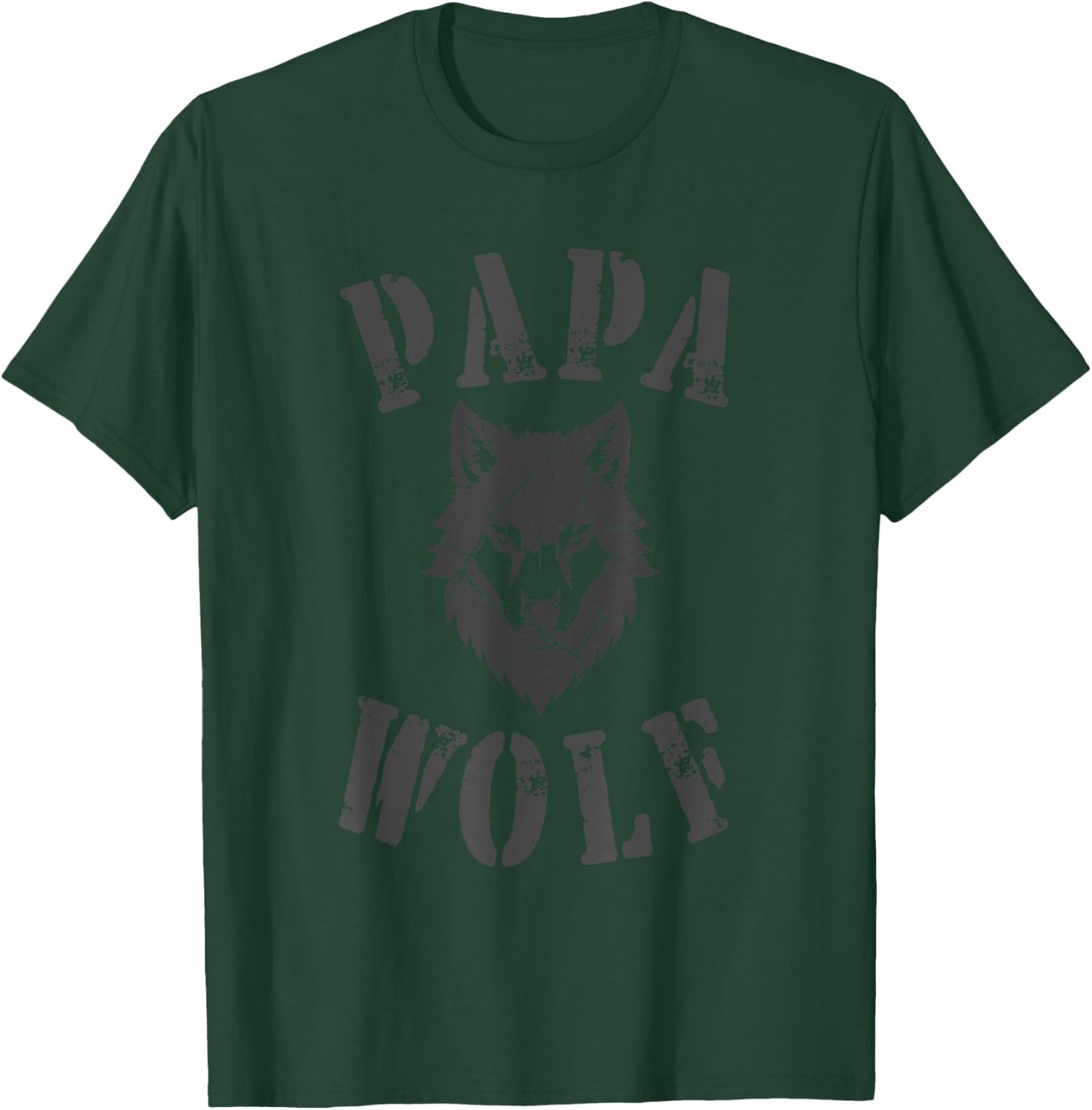 Vintage Design Papa Wolf T-Shirt - T-Shirt | Forest