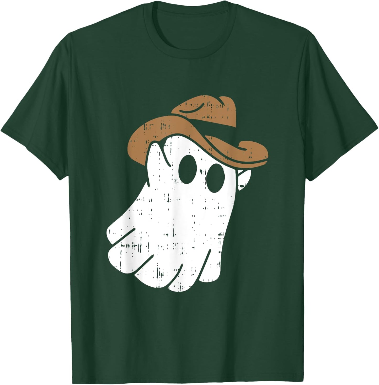 Cowboy Ghost Halloween Costume Funny Spooky Boo Spirit T-Shirt - T-Shirt | Forest
