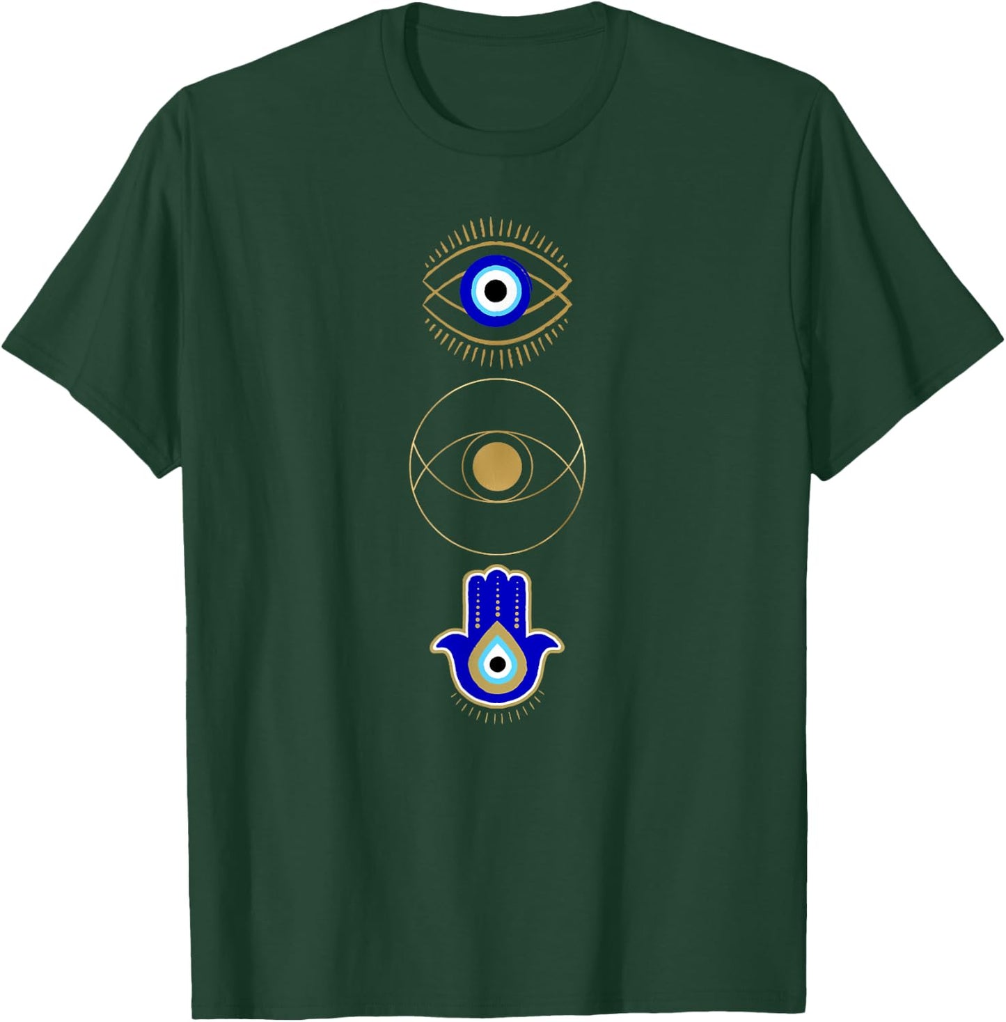 Evil Eye Print Protect Your Energy Mystical Gifts T-Shirt - T-Shirt | Forest