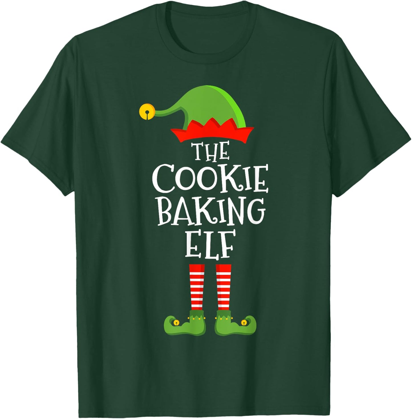 Cookie baking elf funny christmas matching family pajama T-Shirt - T-Shirt | Forest