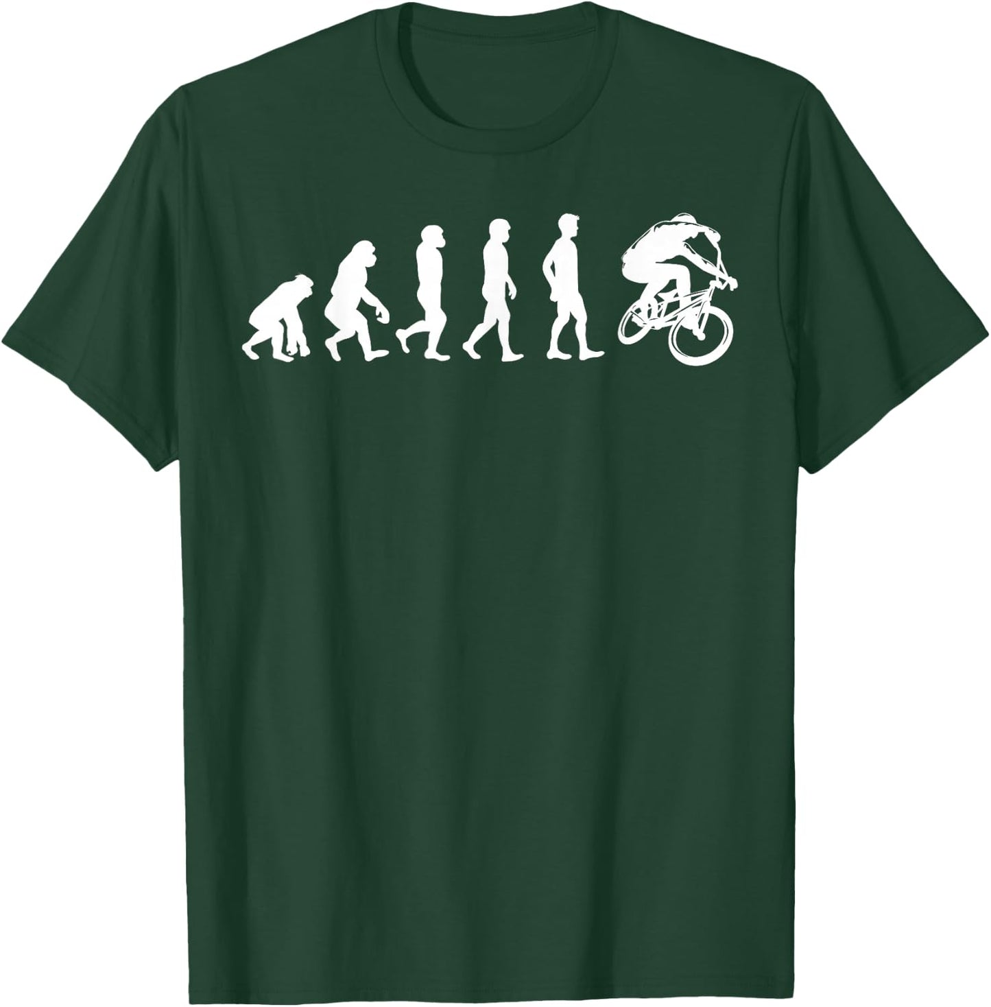 Evolution of Humanity to BMX Bike T-Shirt - T-Shirt | Forest