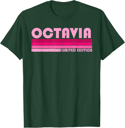 OCTAVIA Name Personalized Retro Vintage 80s 90s Birthday T-Shirt - T-Shirt | Forest