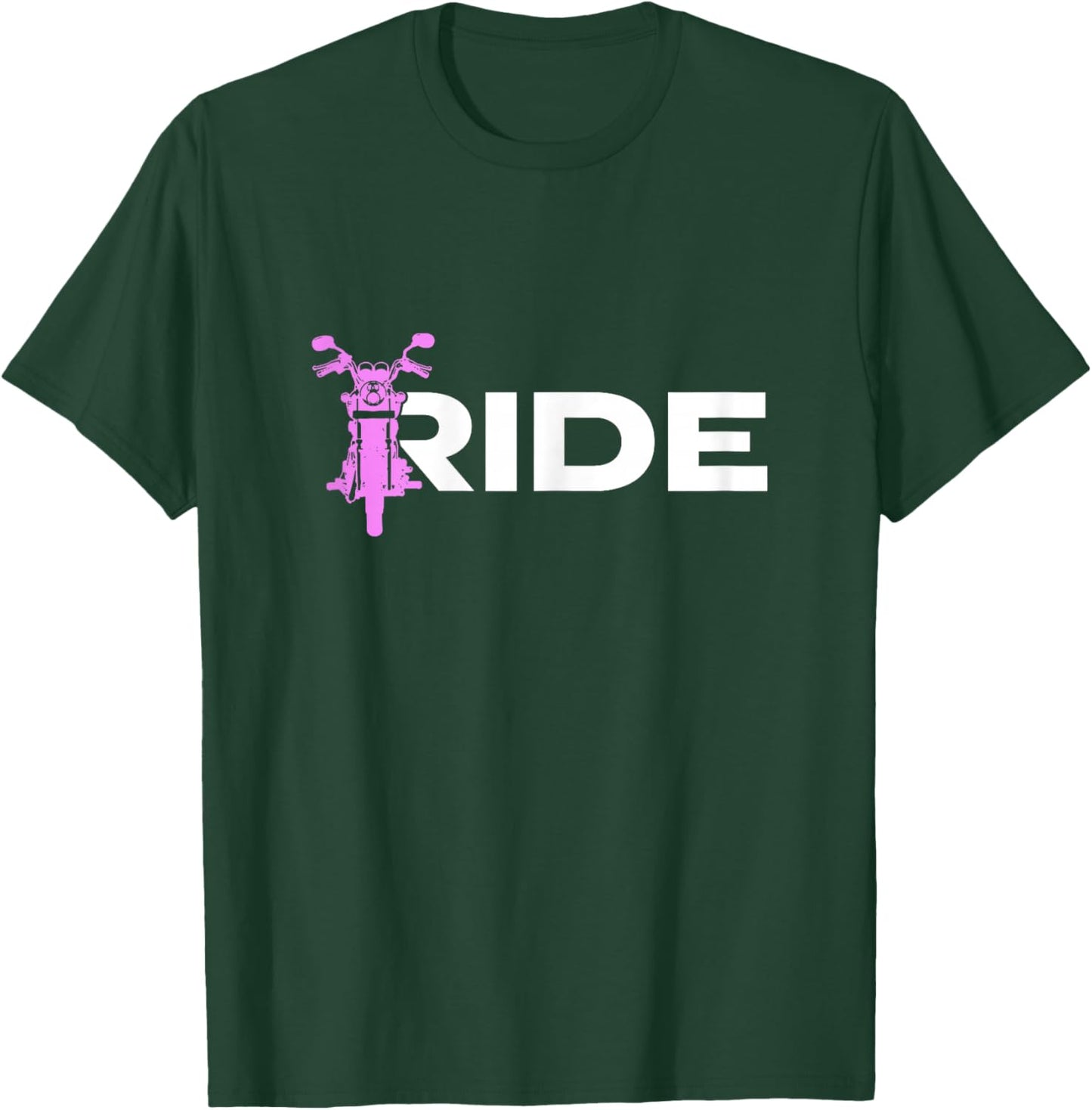 Motorbike Riding Motorcycle Biker Girls T-Shirt - T-Shirt | Forest