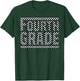 Checkered 4th Grade Back to School Boys Girls Kids Teacher T-Shirt - T-Shirt | Forest