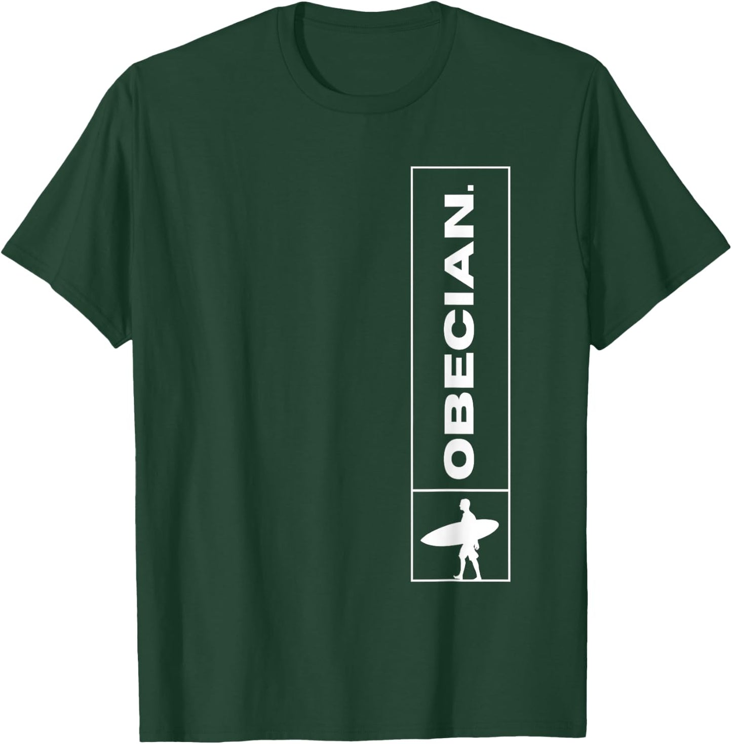 Obecian : Ocean Beach Surfer : San Diego, California T-Shirt - T-Shirt | Forest