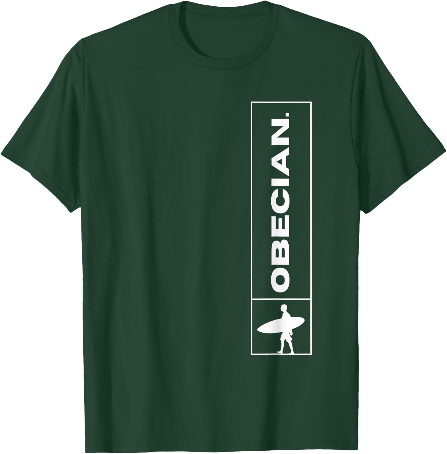 Obecian : Ocean Beach Surfer : San Diego, California T-Shirt - T-Shirt | Forest