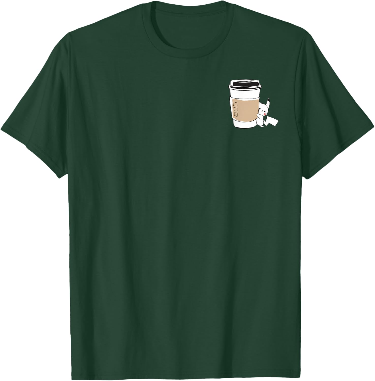 Pokémon Pikachu Sketch Mini Coffee Cup Cute Pocket Icon T-Shirt - T-Shirt | Forest