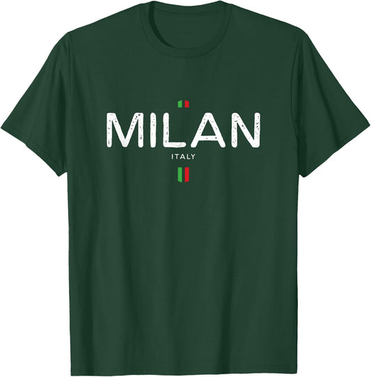 Milan Italy Retro Vintage T-Shirt - T-Shirt | Forest