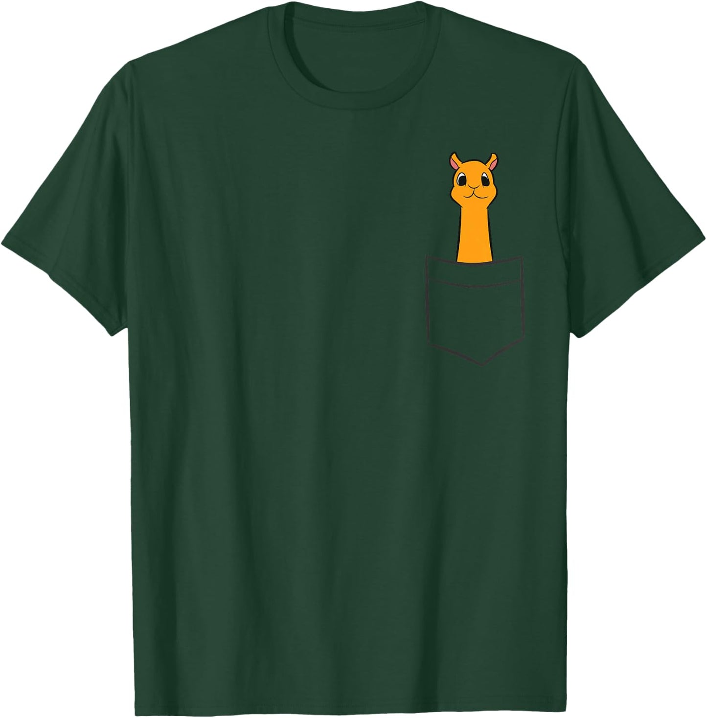 Camel In The Pocket Cute Pocket Camel , Black T-Shirt - T-Shirt | Forest