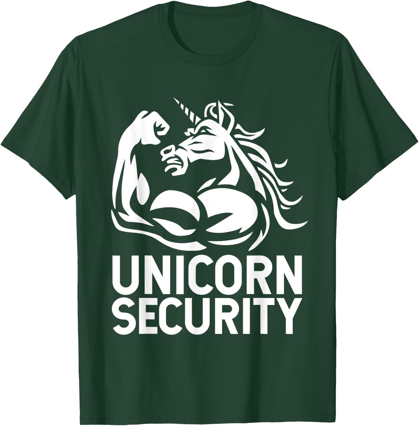Unicorn Security Halloween Dad Mom Daughter Adult Costume T-Shirt - T-Shirt | Forest