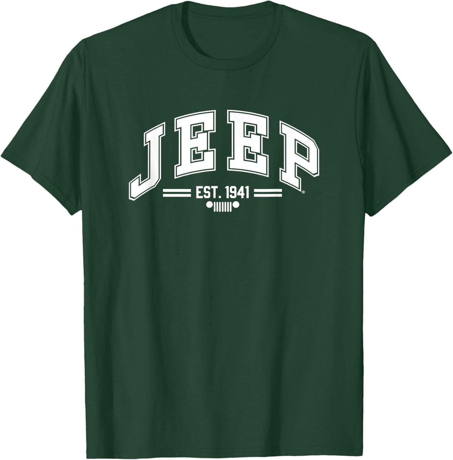 Jeep Collegiate (White Print) T-Shirt - T-Shirt | Forest