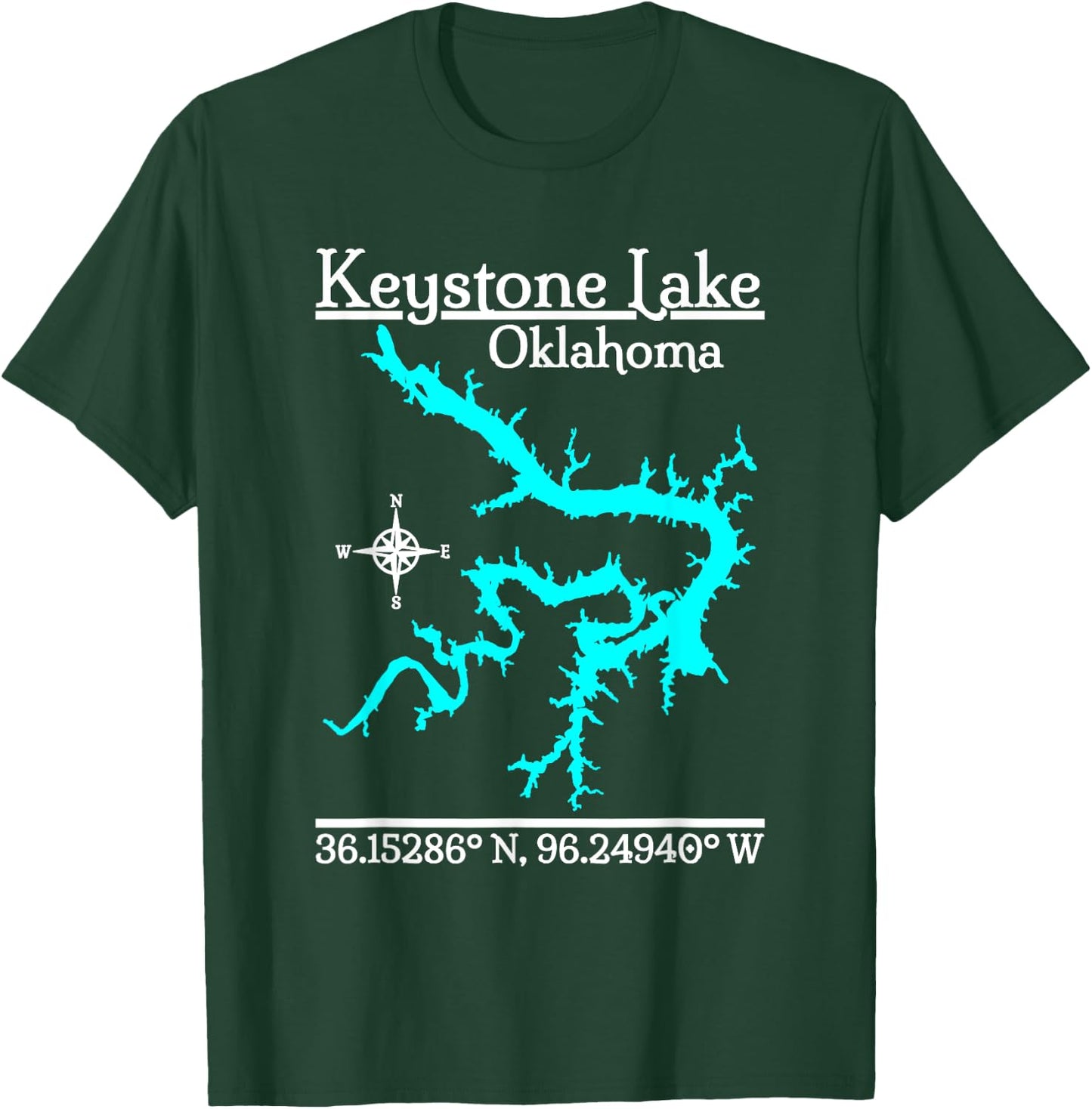 Keystone Lake, Oklahoma T-Shirt - T-Shirt | Forest