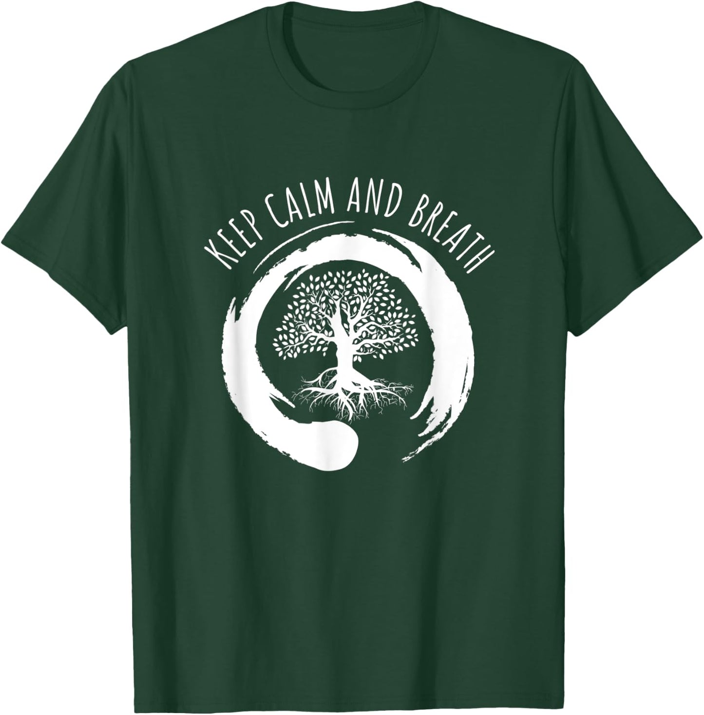 Keep Calm and Breath Meditation T-Shirt - T-Shirt | Forest