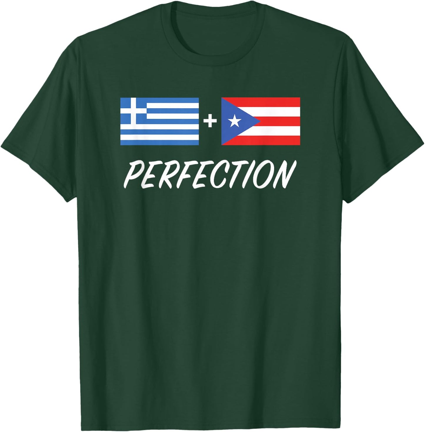Greek Puerto Rican Flag Greece Puerto Rico Heritage T-Shirt - T-Shirt | Forest