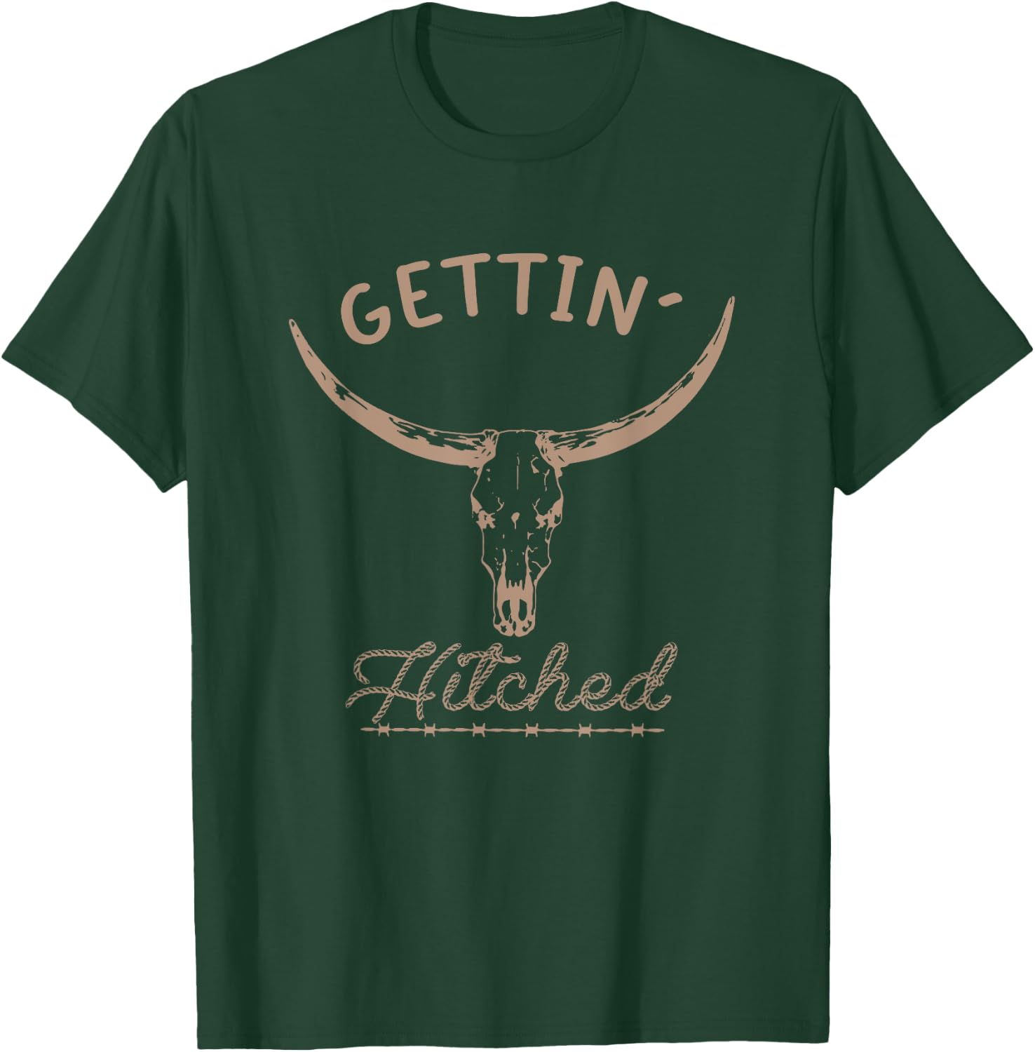 Gettin Hitched And Rowdy Western Bachelorette Bridal Party T-Shirt - T-Shirt | Forest