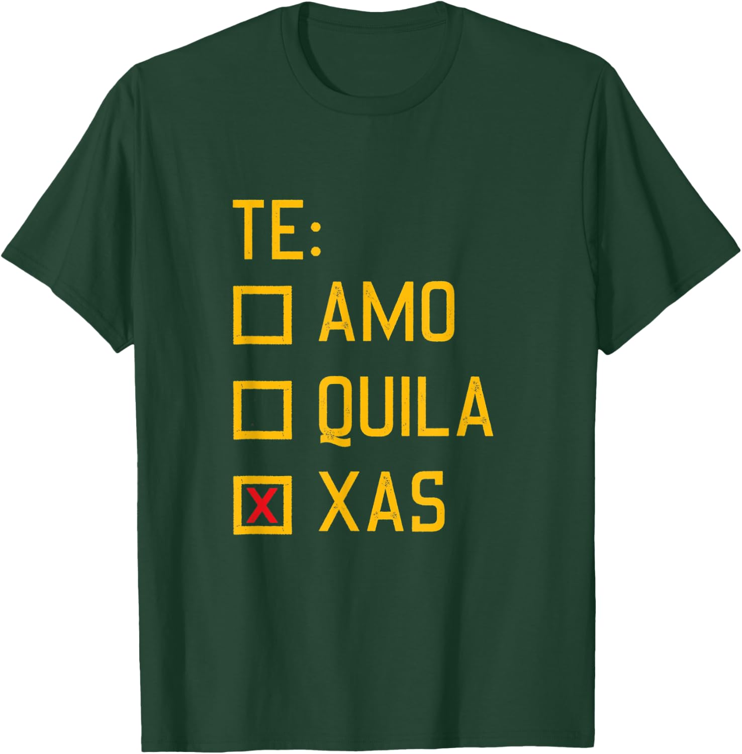 Te Amo Tequila Texas Cinco De Mayo Party Shot Alcohol Mexica T-Shirt - T-Shirt | Forest