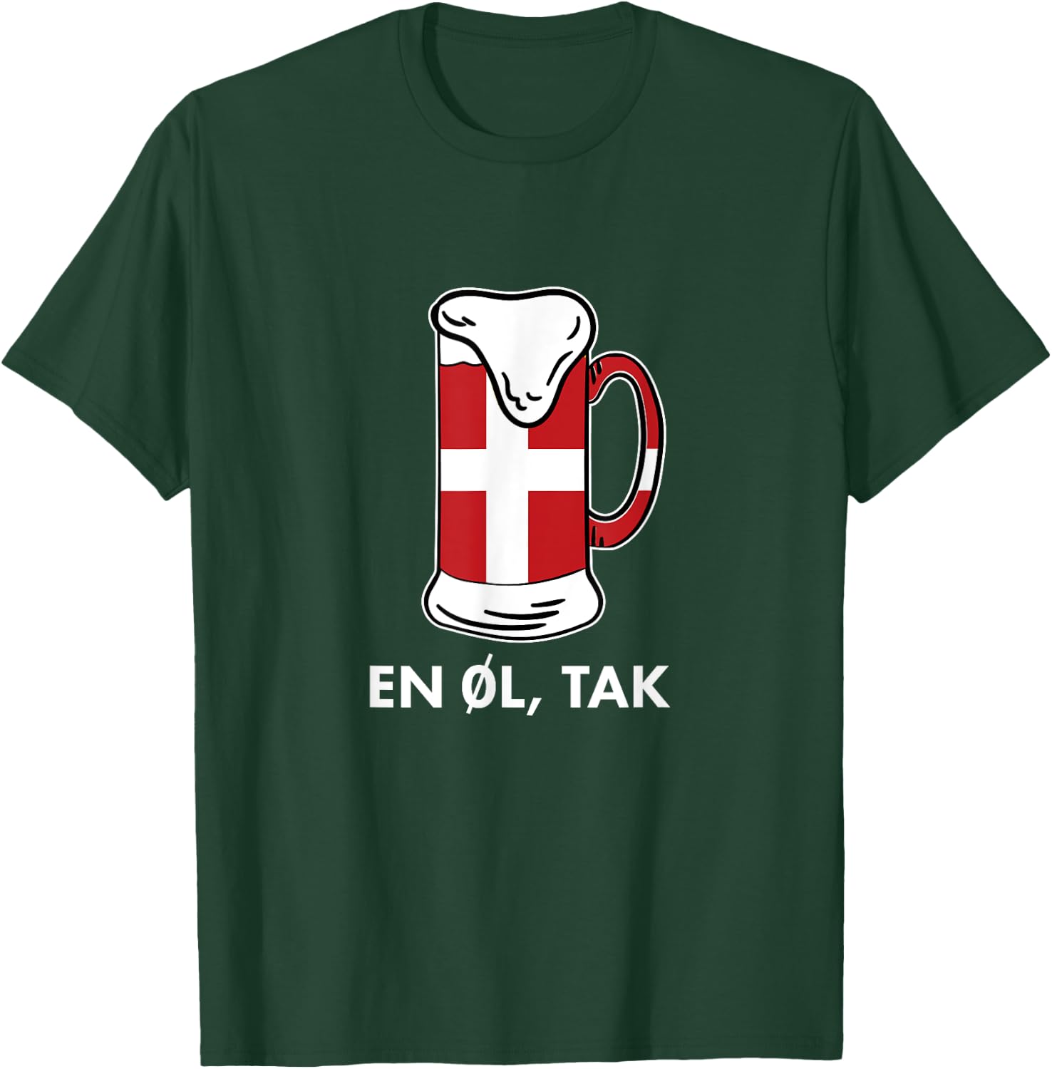 En Ol Tak Denmark Scandinavia Countries Copenhagen Danish T-Shirt - T-Shirt | Forest