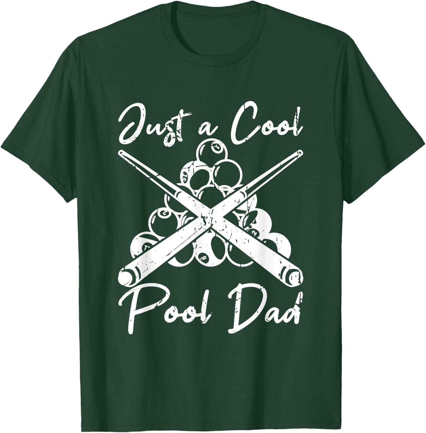 Pool Dad Billiards Papa Fathers Day T-Shirt - T-Shirt | Forest