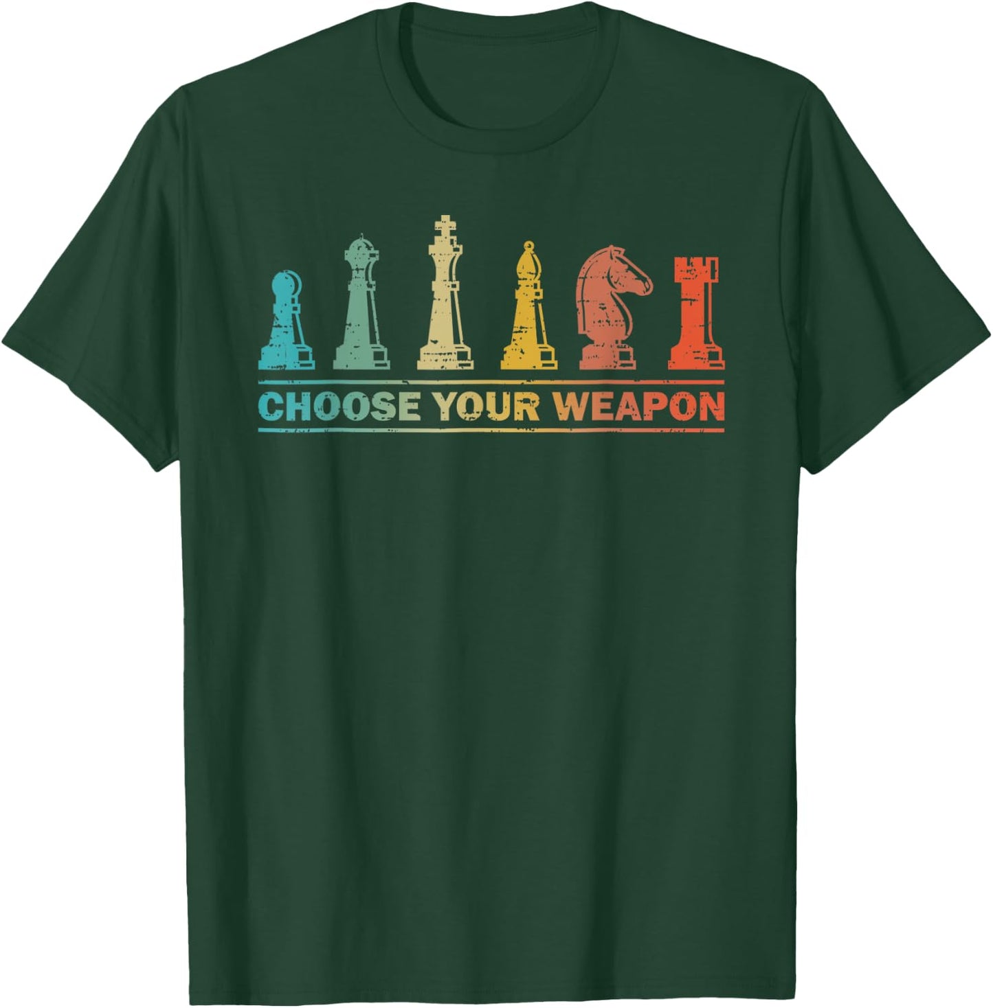 Choose Your Weapon Funny Chess Gift Chess Lover T-Shirt - T-Shirt | Forest