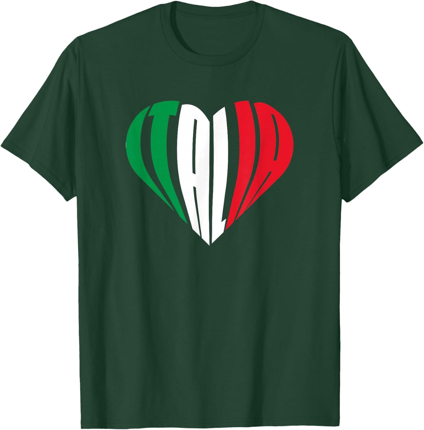 Proud Italian - Italia Design - Italian Heart I Love Italia T-Shirt - T-Shirt | Forest