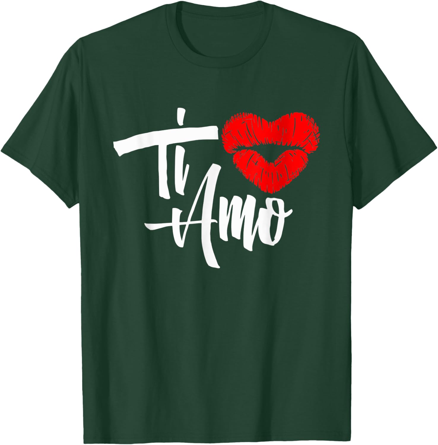 Cute Italian Heart Shaped Kiss Ti Amo I Love You T-Shirt - T-Shirt | Forest