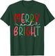 Merry And Bright Christmas Women Girls Kids Toddlers Cute T-Shirt - T-Shirt | Forest