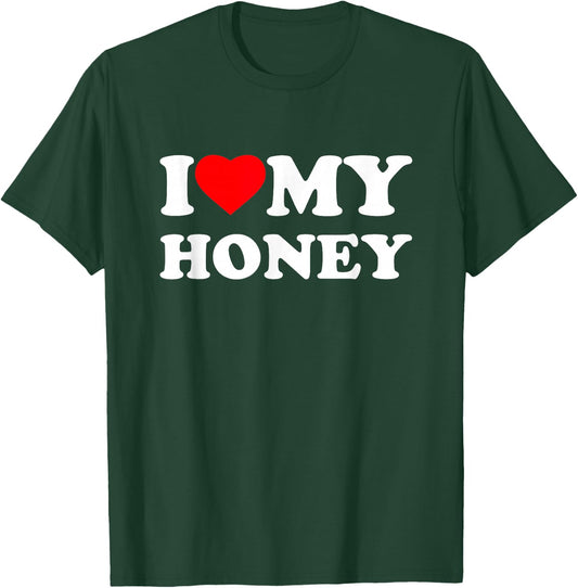 I Love My Honey Heart Family Grandma T-Shirt - T-Shirt | Forest