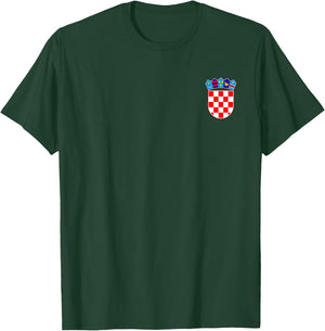 Croatia Flag and Coat of ARMS Zagreb Dubrovnik T-Shirt - T-Shirt | Forest