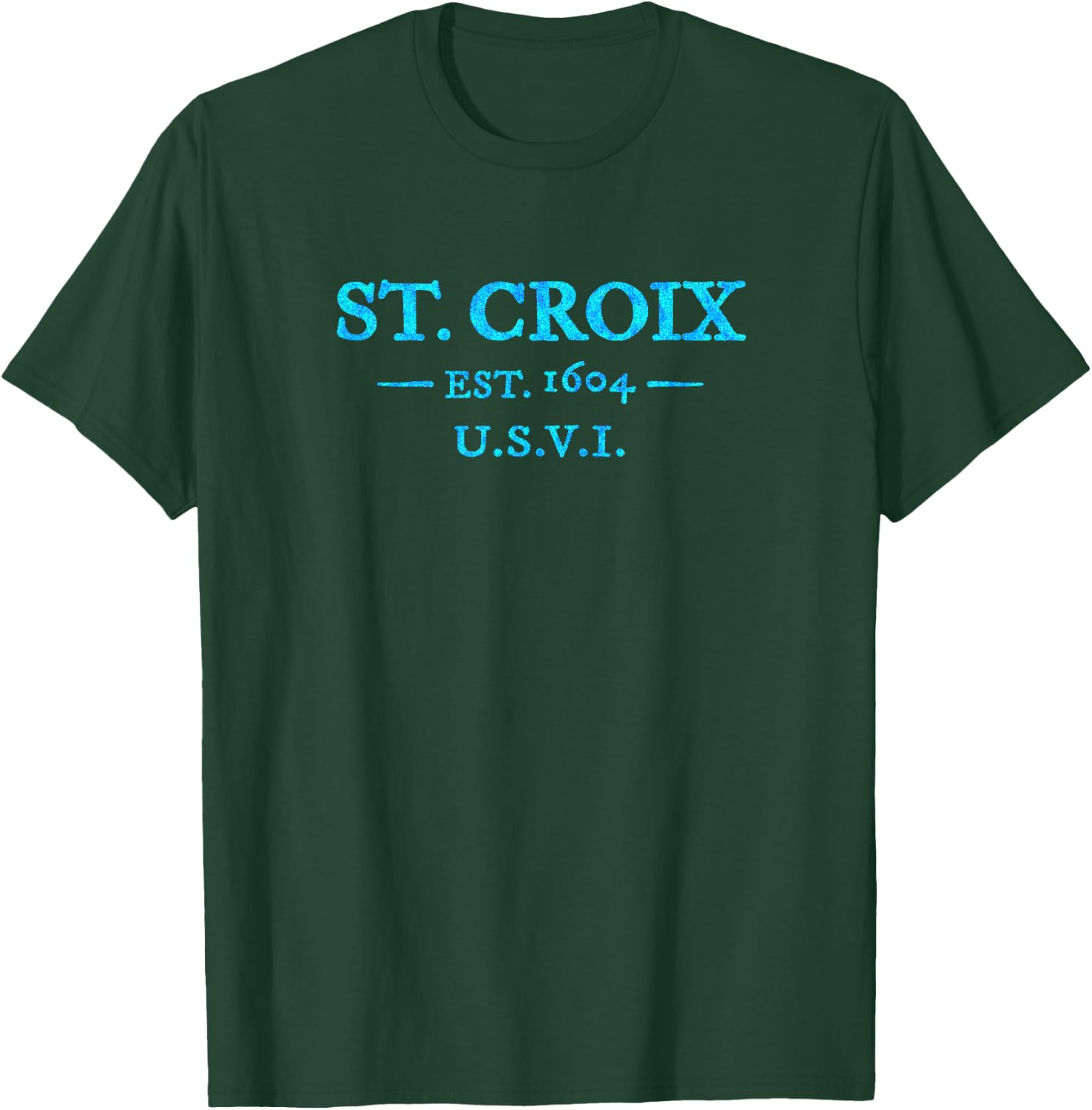 St Croix Retro Throwback Letter Colorful Vacation Souvenir T-Shirt - T-Shirt | Forest