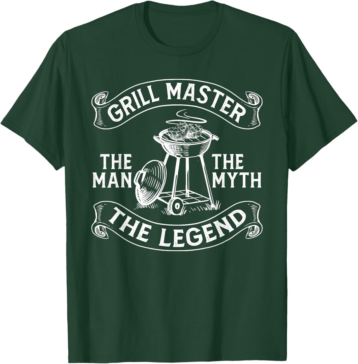 Funny BBQ Smoker Grill Master The Man The Myth Legend T-Shirt - T-Shirt | Forest