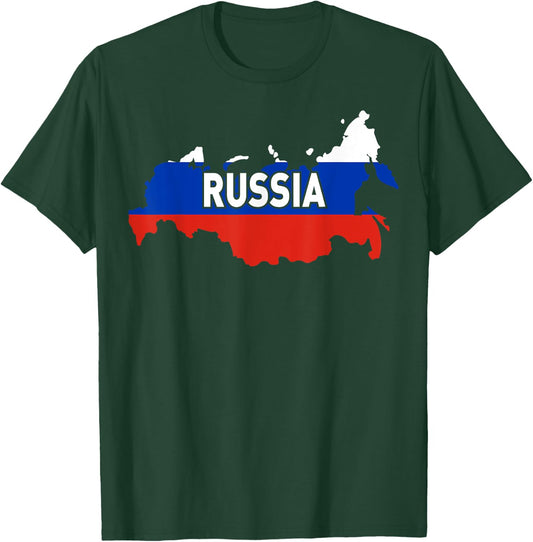 Proud Family and Patriotic Flag of Country Russia T-Shirt - T-Shirt | Forest