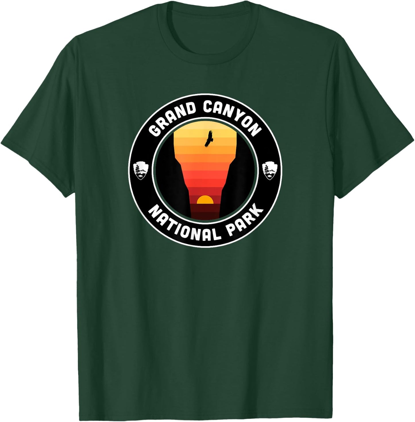 Grand Canyon National Park - Round Badge T-Shirt - T-Shirt | Forest