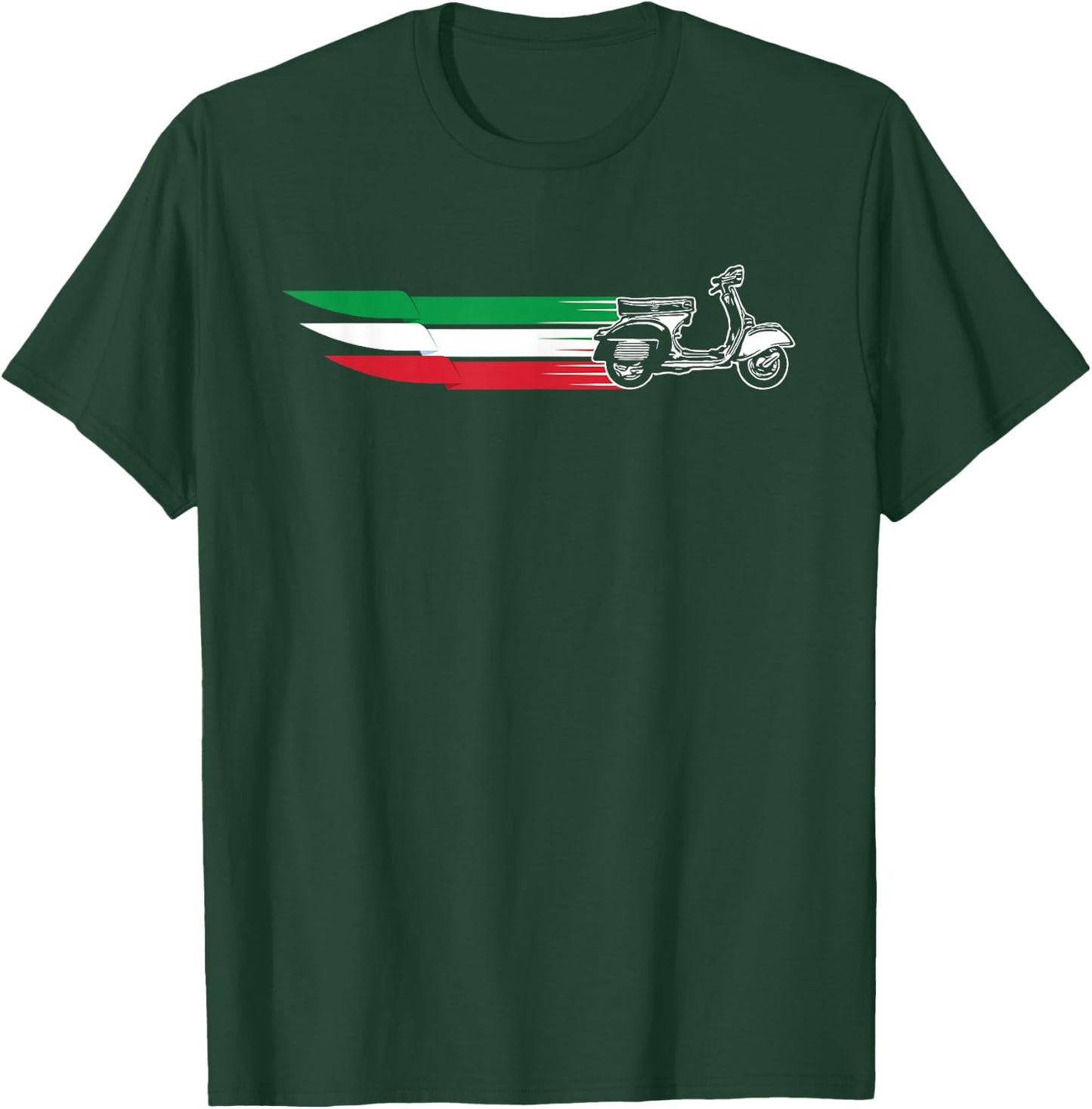 Tricolore - Italian Flag Italian Scooter T-Shirt - T-Shirt | Forest