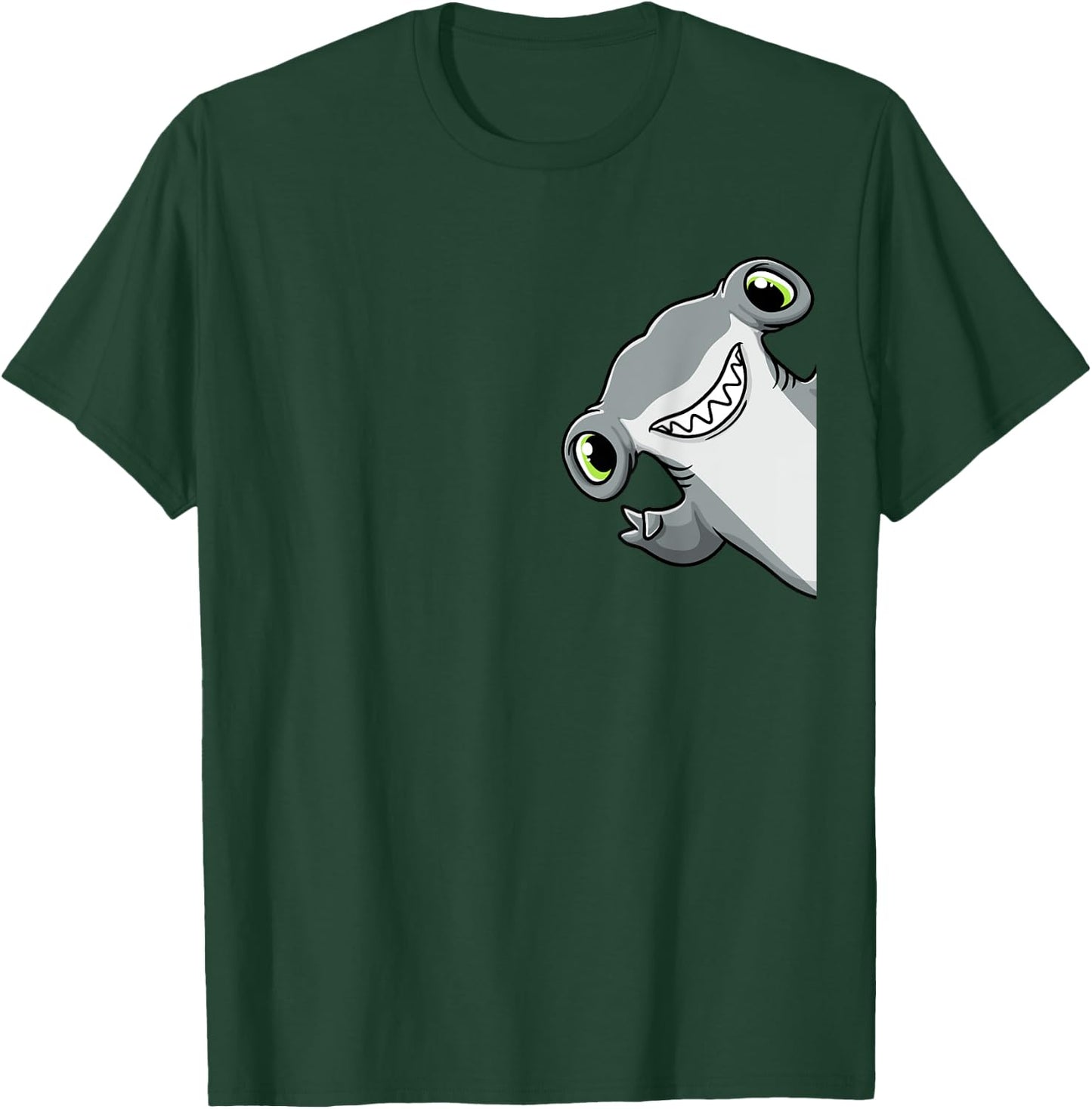 Hammerhead Shark From Side T-Shirt - T-Shirt | Forest
