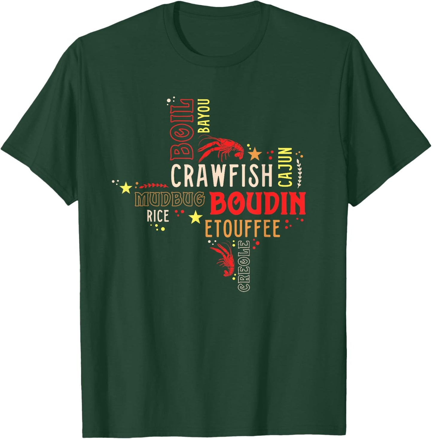 Texas Crawfish Boil Shirt Funny Cajun Texan Seafood Women T-Shirt - T-Shirt | Forest