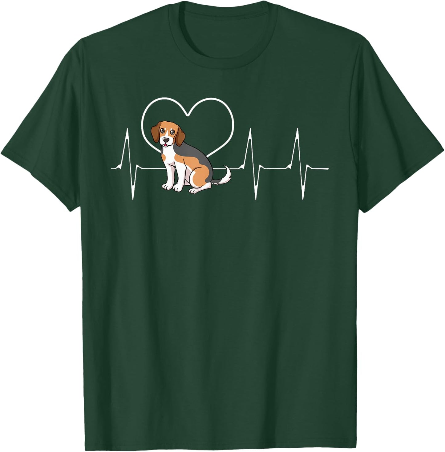 Beagle Heartbeat Breeder Small Scent Dog Hunting Hare T-Shirt - T-Shirt | Forest