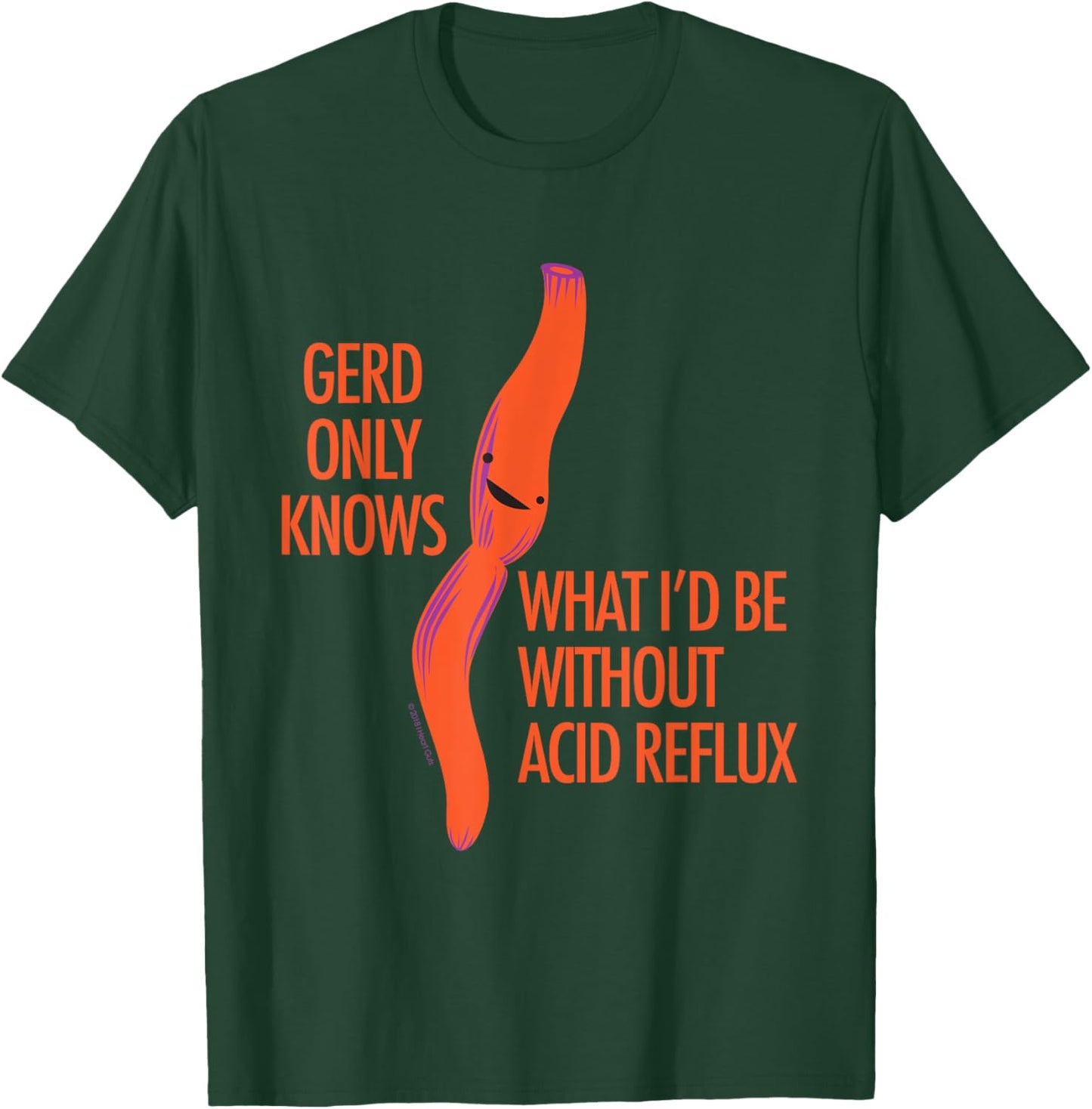 GERD Reflux Funny Gift - Cute Esophagus Surgery Humor T-Shirt - T-Shirt | Forest