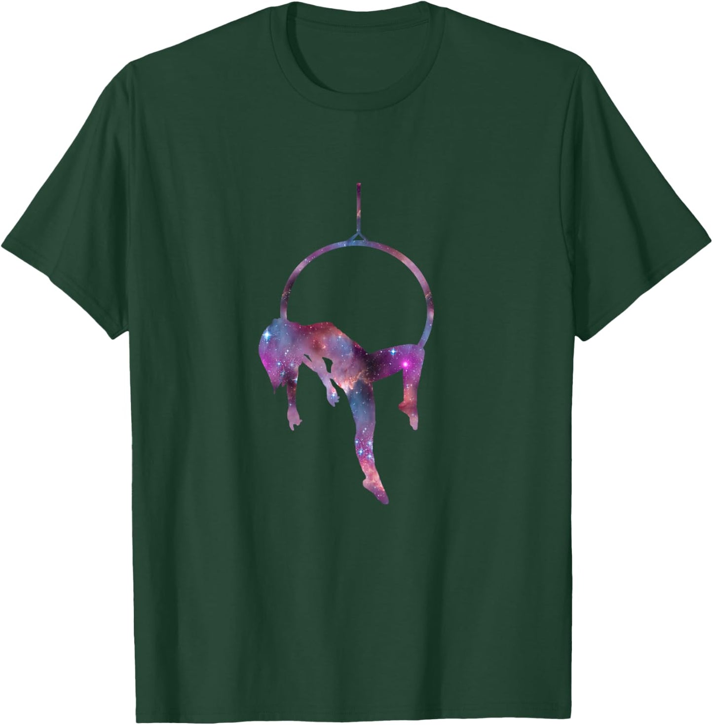 Aerial Hoop Galaxy Aerial Yoga Hanging Aerialis Aerial T-Shirt - T-Shirt | Forest