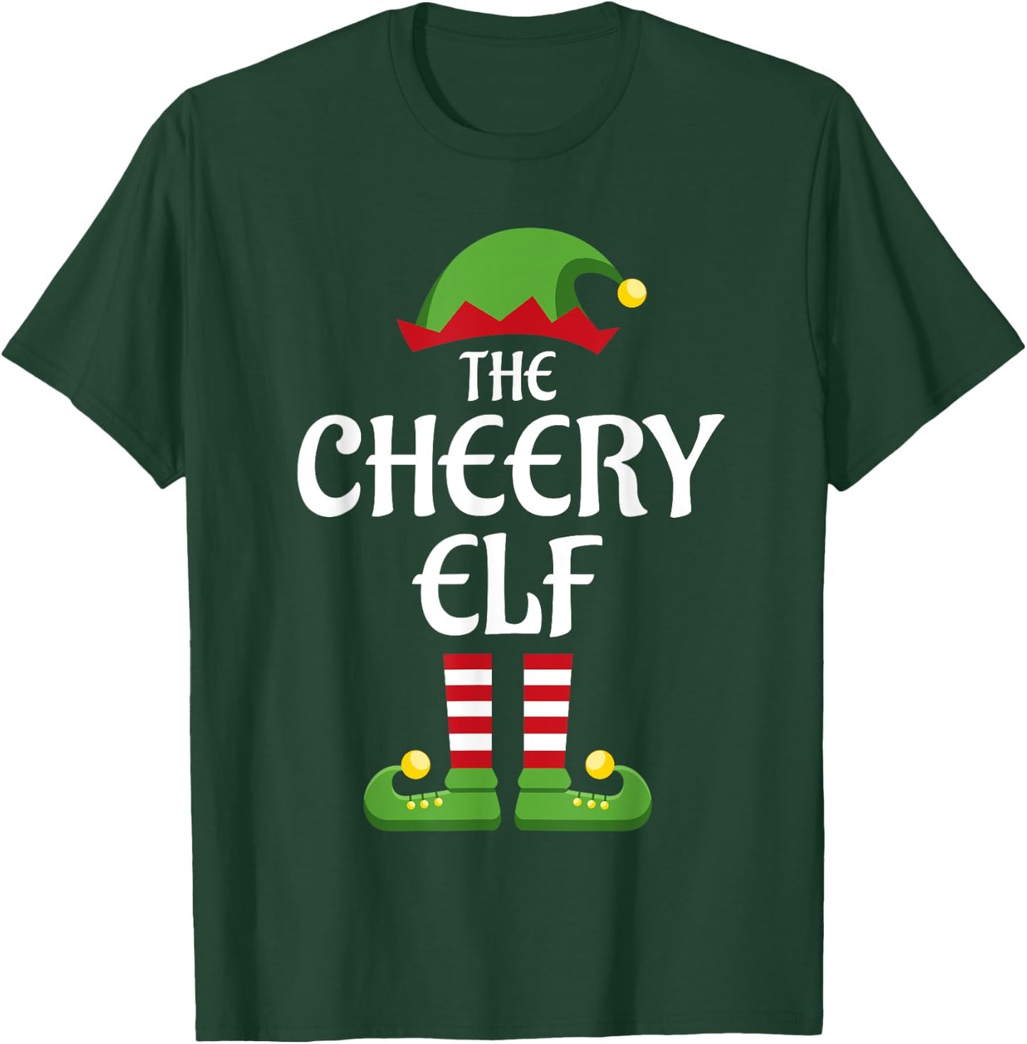 Cheery Elf Family Matching Group Christmas T-Shirt - T-Shirt | Forest